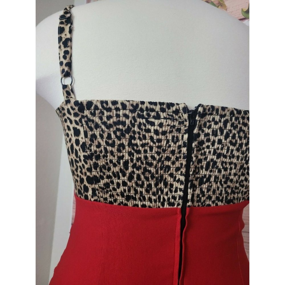 Torrid Womens Dress Bodycon Leopard Animal Print Plus Size 16 - Picture 6 of 11